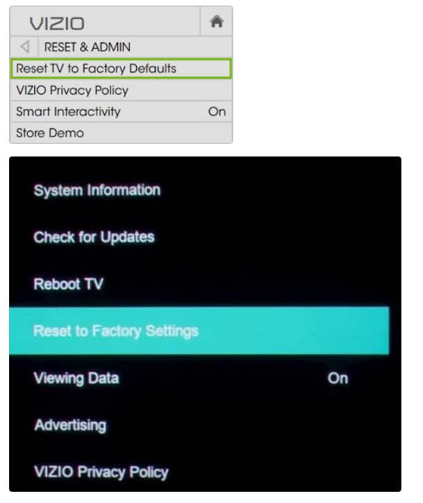 vizio tv connected to wifi but no network detected7
